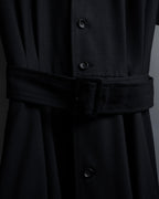 "tricot COMME des GARCONS" 90's Tailored collar belted long dress