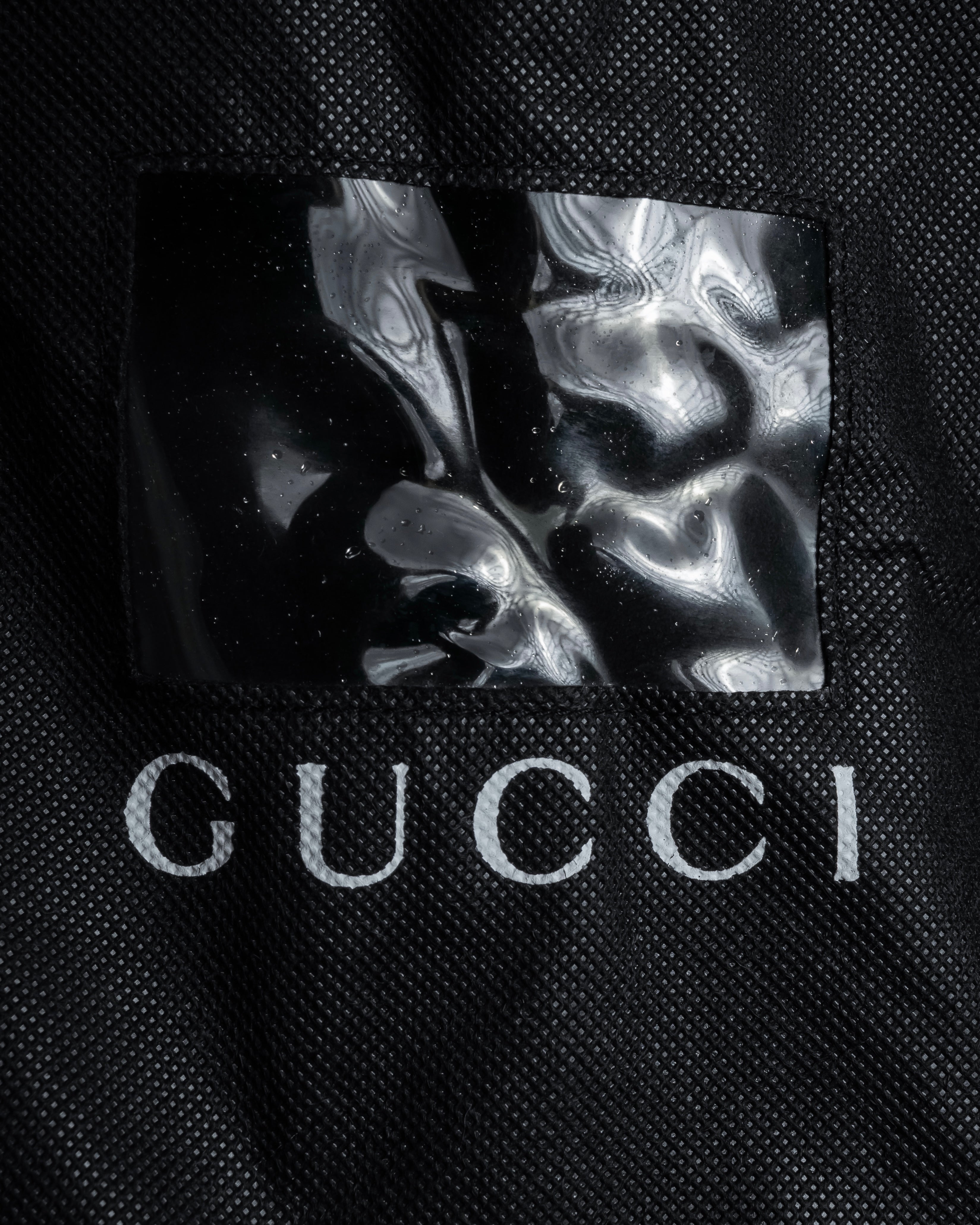 -SPECIAL- "GUCCI" 90's-00's Leather combination fur long coat