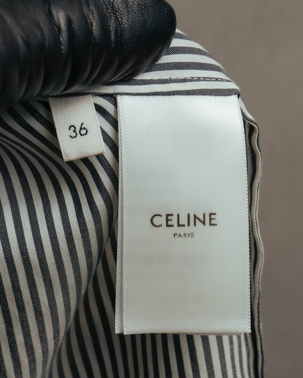 -SPECIAL- “CELINE” 2018’s silk striped ruffle bow blouse