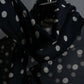 "Saint Laurent Paris 2020"
Ribbon detail polka dot pattern sheer shirt