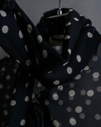 "Saint Laurent Paris 2020"
Ribbon detail polka dot pattern sheer shirt