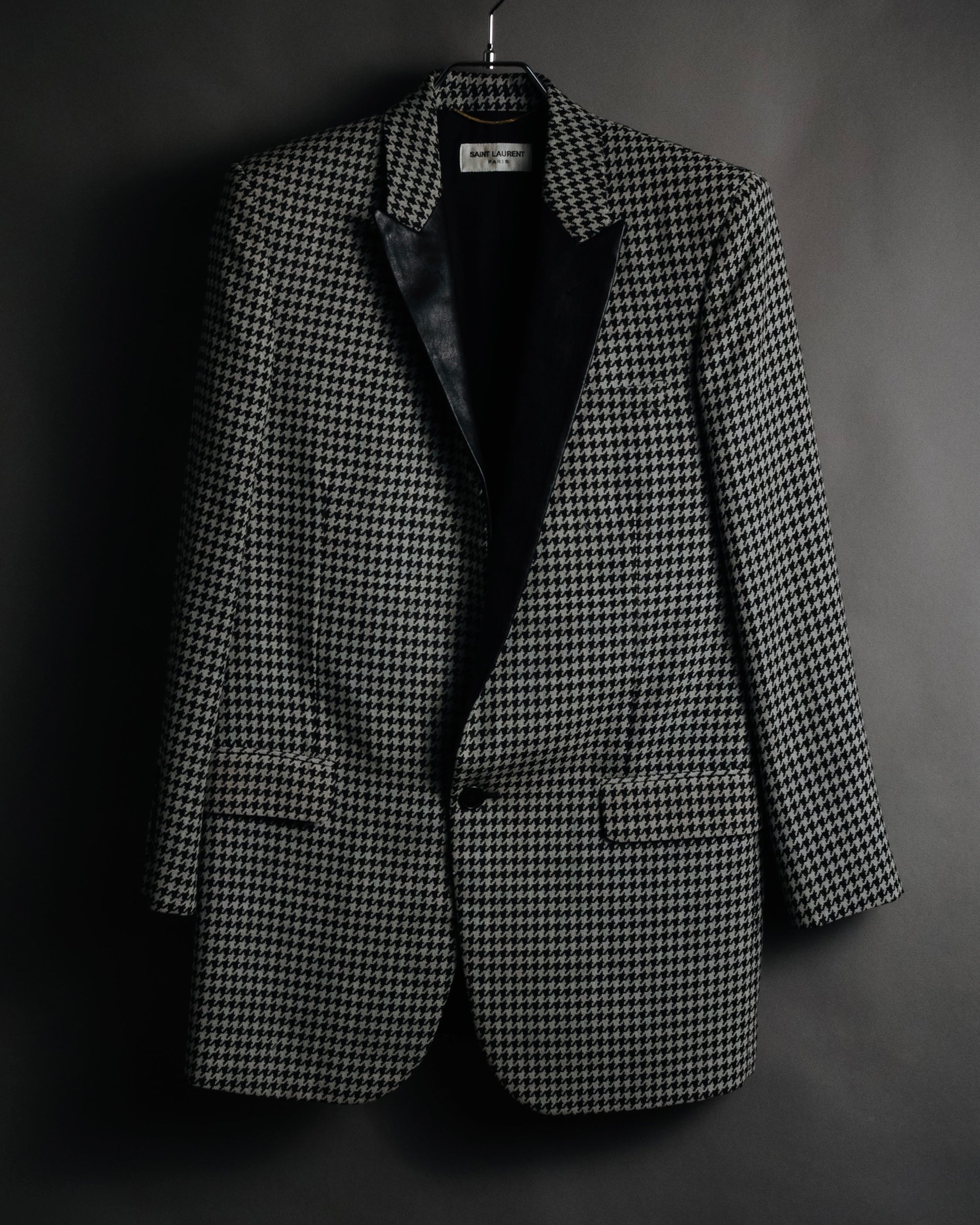 –SPECIAL– "SAINT LAURENT PARIS"
10’s Houndstooth leather-lapel peak blazer