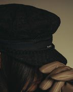 -SPECIAL- "Christian Dior" 20's Intricately embroidered botanical sailor cap