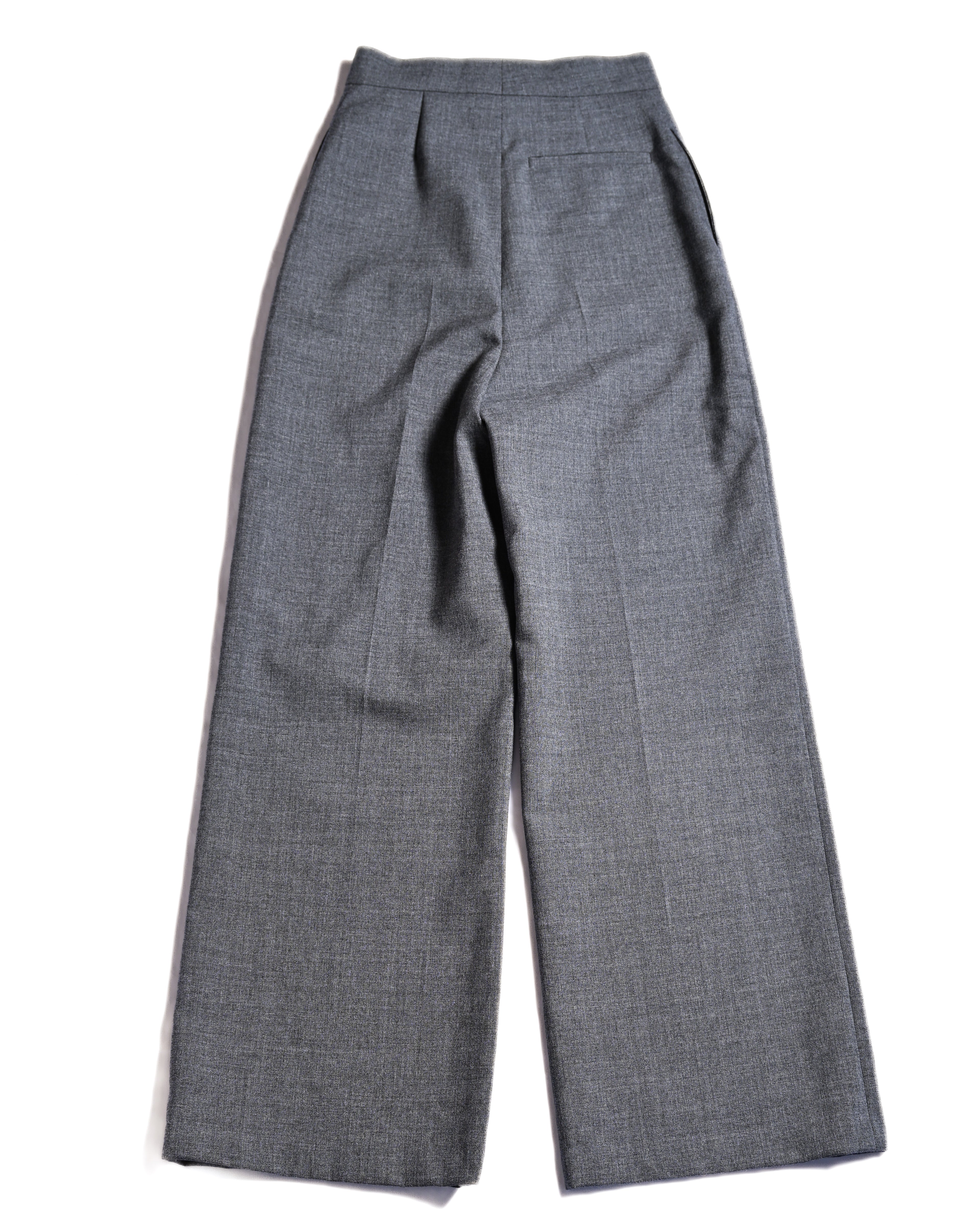 LOEWE by Jonathan Anderson/ High Waisted Beautiful Straight Silhouette Trousers Gray