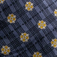 "Vintage check＆floral pattern silk neck tie"