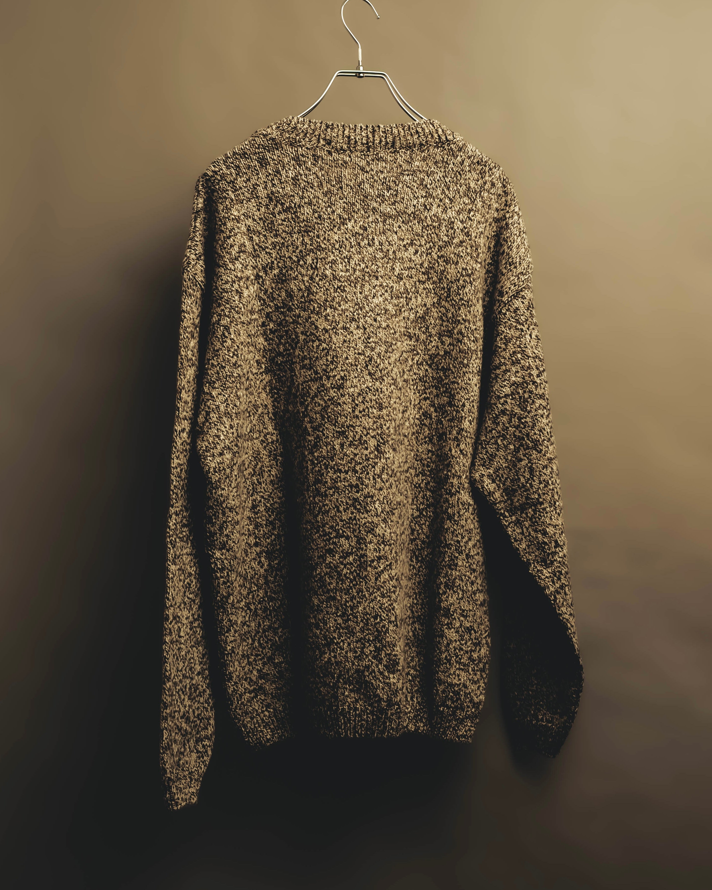 “BALENCIAGA” 90’s-00’s Textured melange wool-blend crewneck sweater
