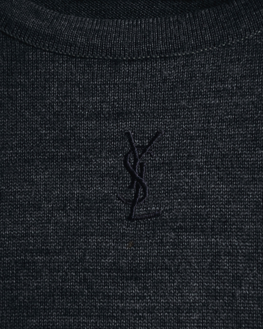 "YVES SAINT LAURENT" 80’s-90’s embroidered logo wool knit sweater