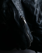 "HYSTERIC GLAMOUR" Lamb leather double riders jacket
