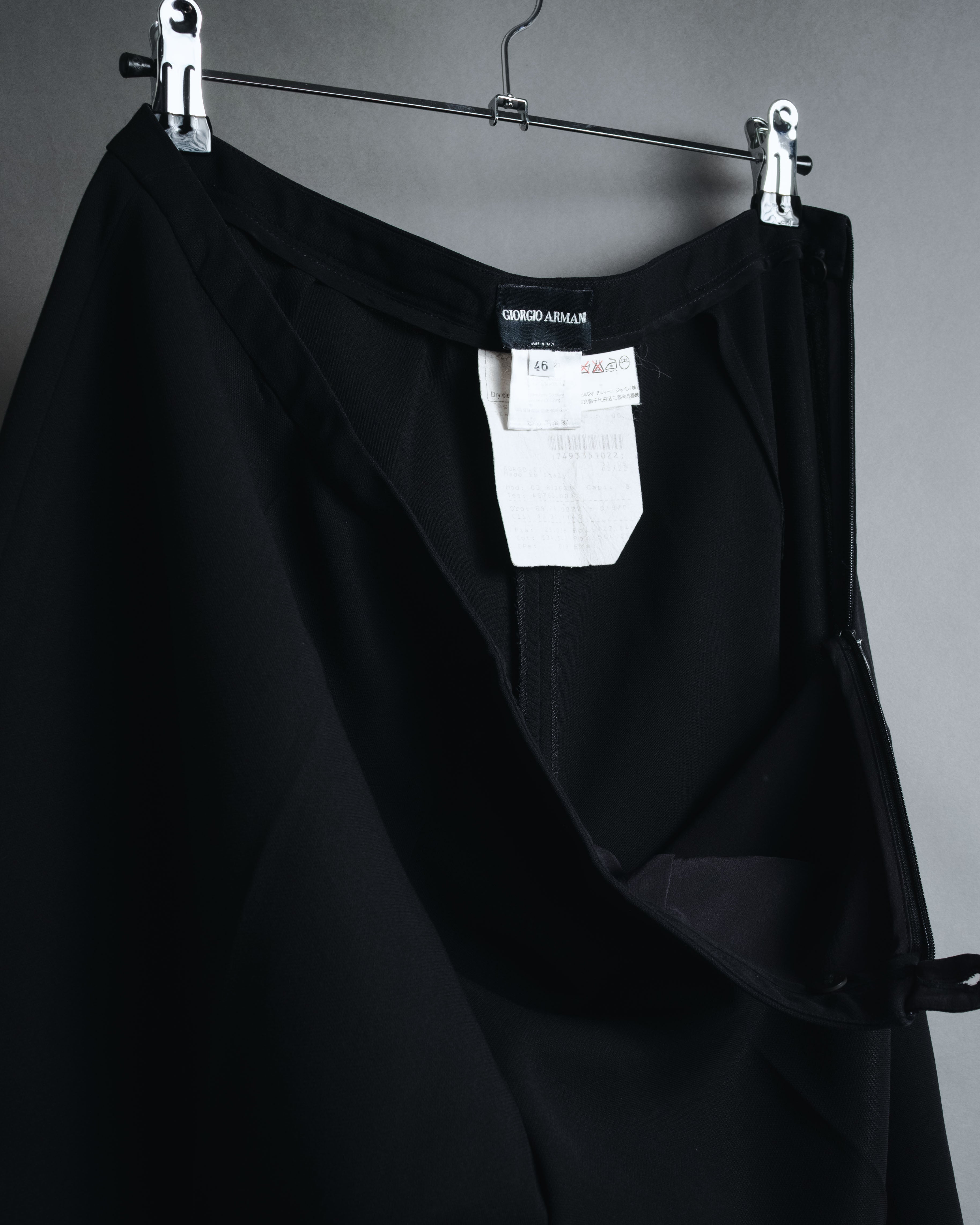 "GIORGIO ARMANI" 90’s Minimalist straight-leg virgin wool slacks