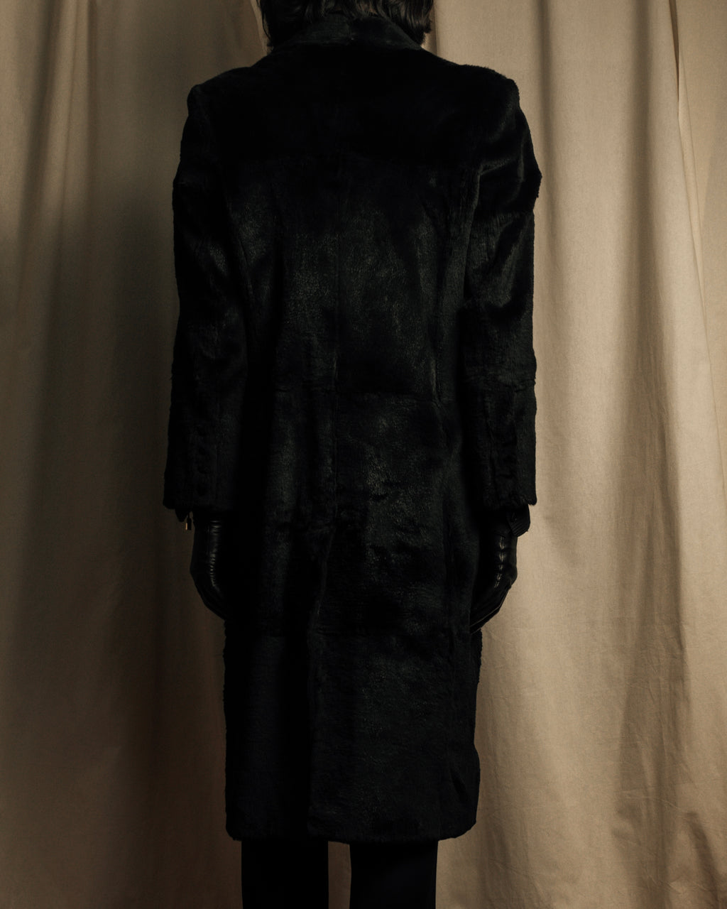 -SPECIAL- "Salvatore Ferragamo"
90's-00's A neat silhouette 100% lapin fur coat