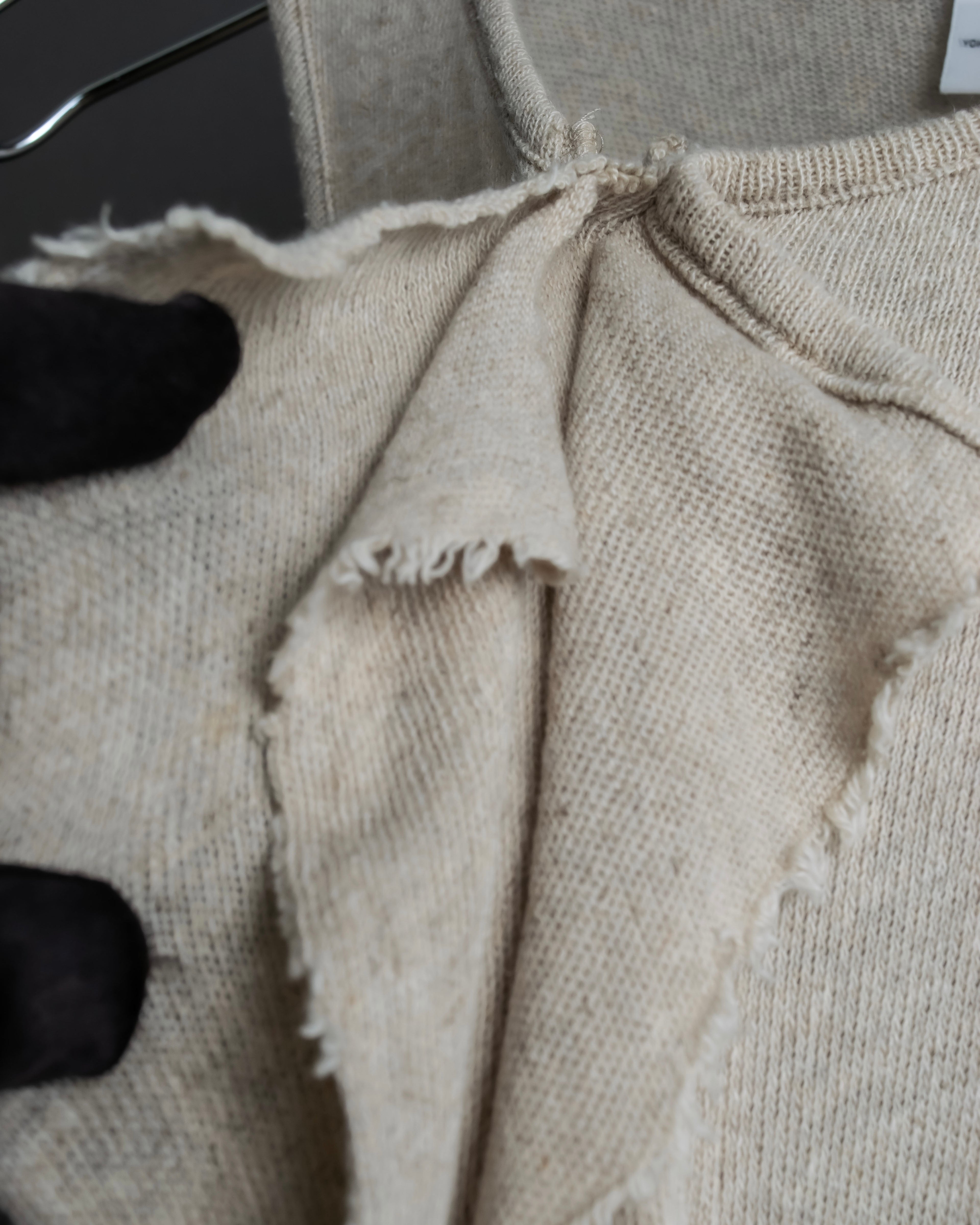 "Y's" Linen cotton mix ruffle design tank top