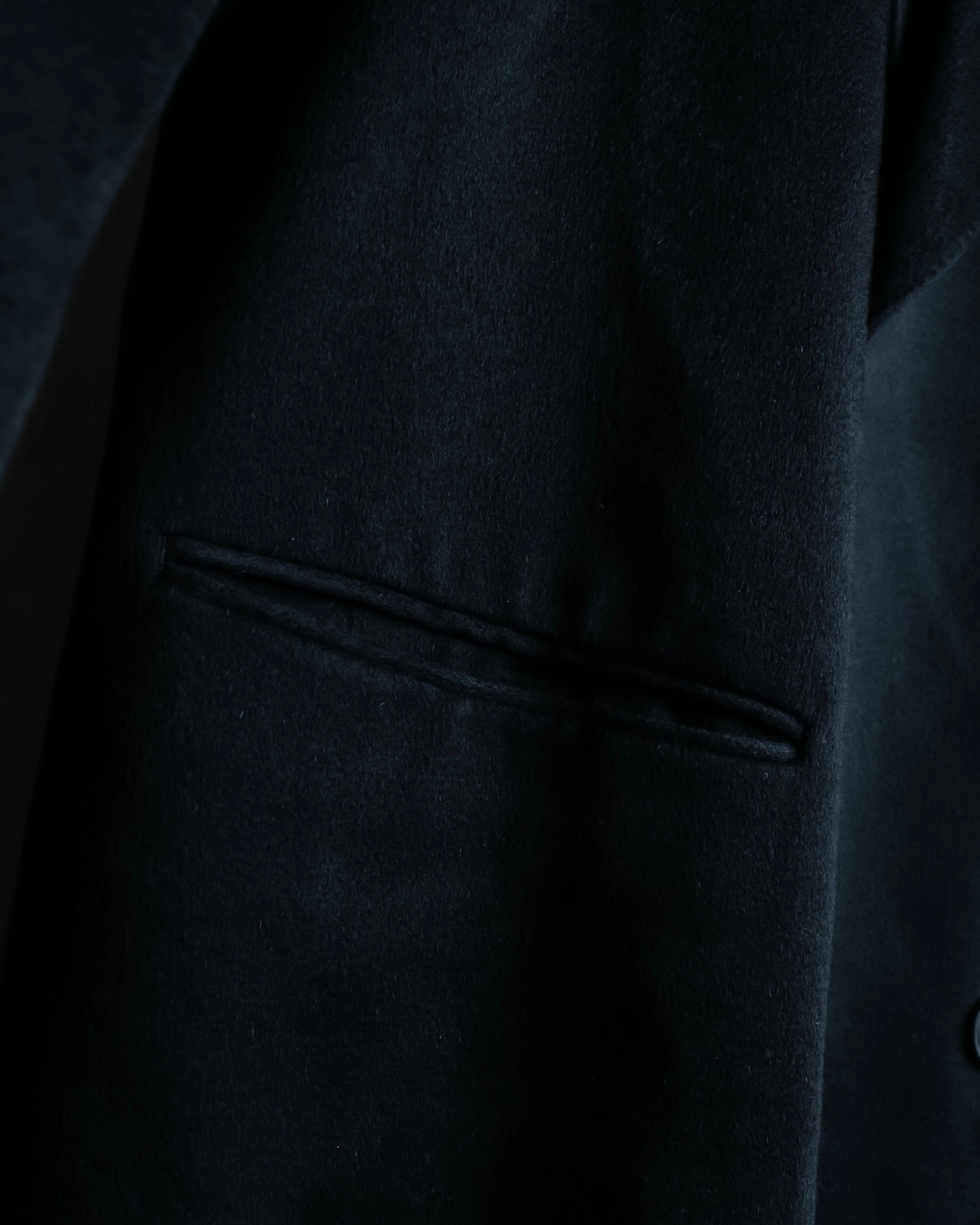 "Vintage super maxi length double-breasted oversized chester coat"