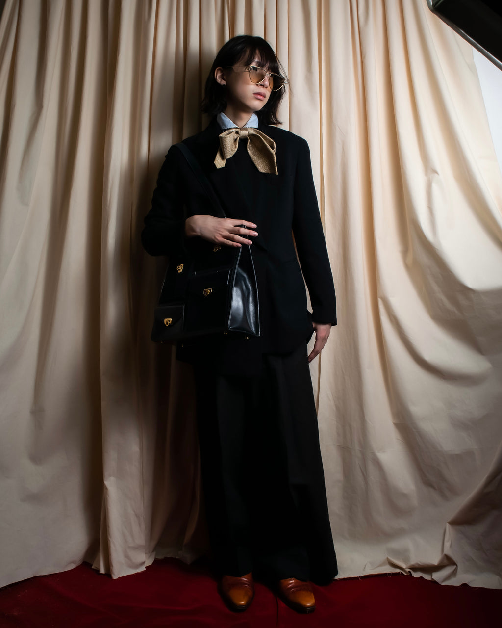 "HERMES" Horsebit motif silk necktie