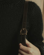 "Salvatore Ferragamo" Structured Gancini 2way dark brown leather bag