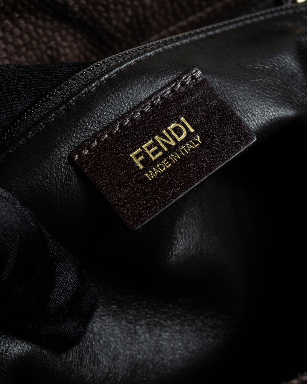 “FENDI” 2010’s Architectural grained leather 3Jours bag