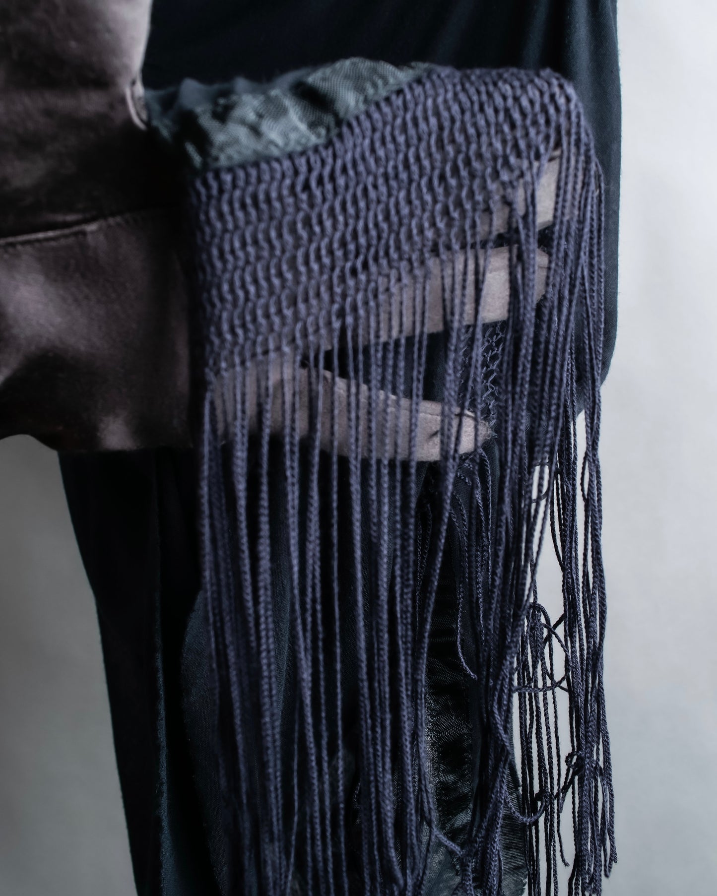 "Rick Owens Lilies" Fringe design draping sleeveless tops