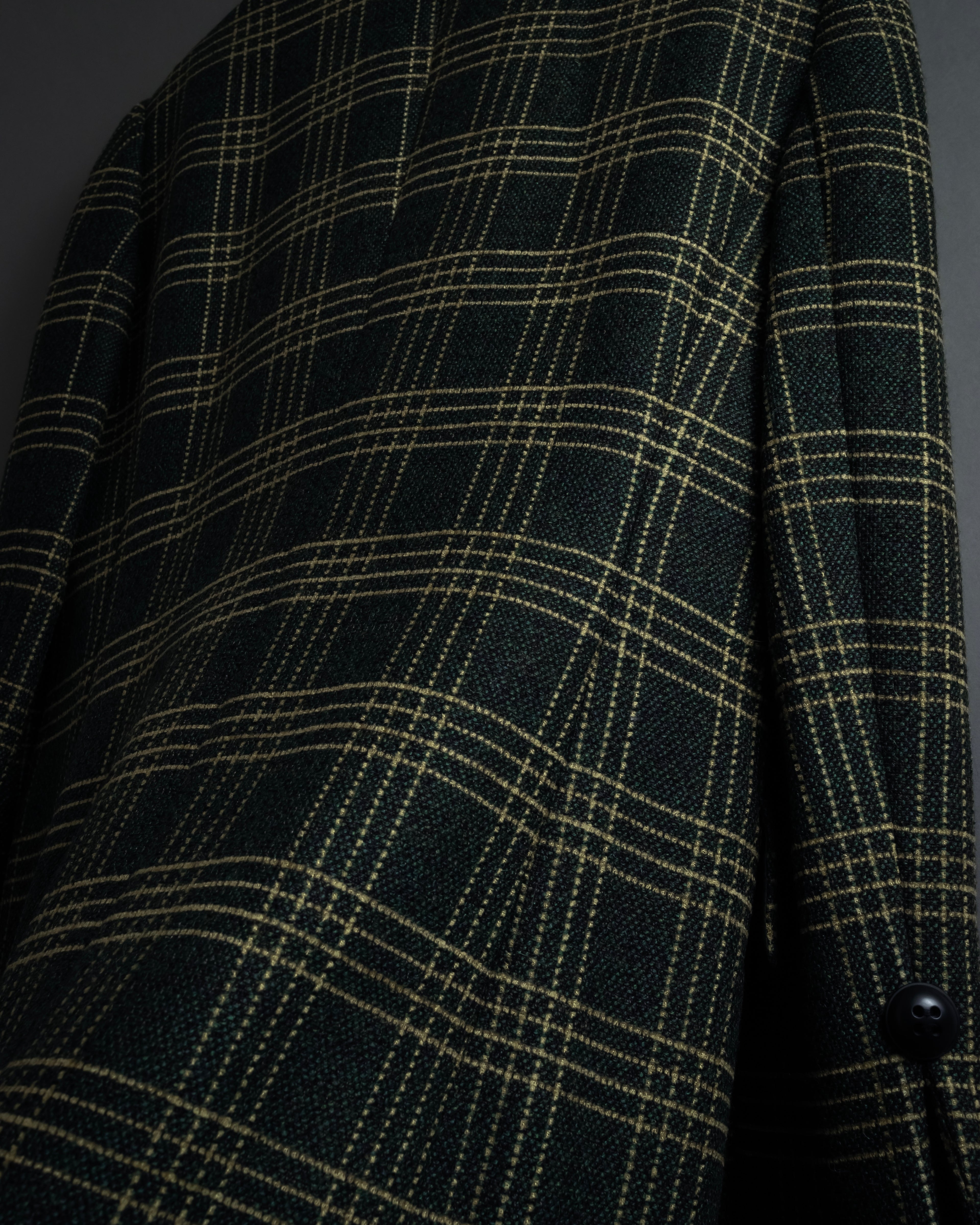"Christian Dior" Windowpane check tailored jacket