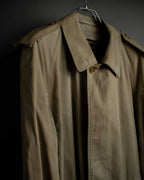 "BURBERRYS" Military detail single front stand collar coat