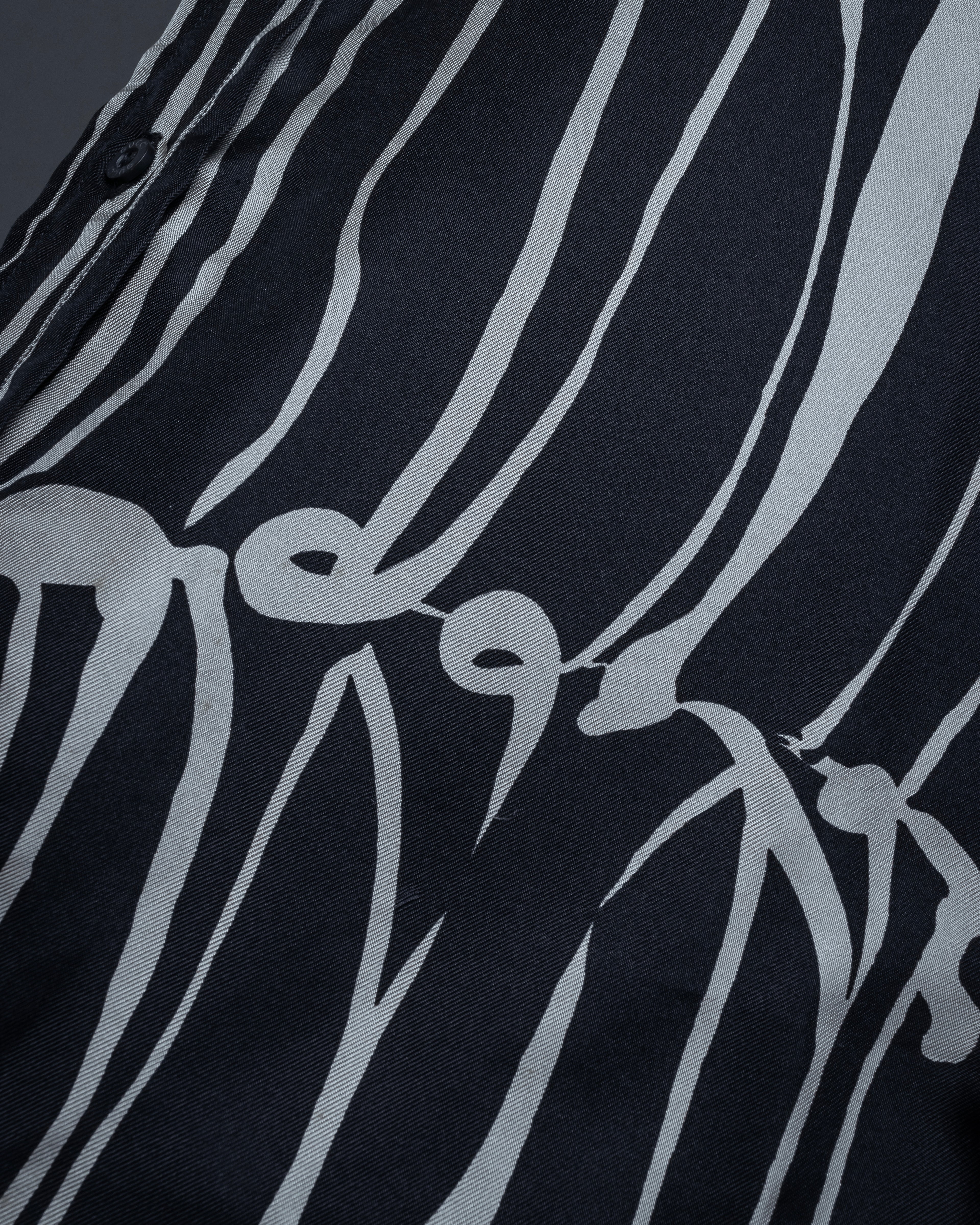 "GUCCI" Handwritten calligraphy pattern silk shirt