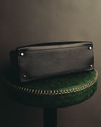 "Salvatore Ferragamo" 90's-00's Structured gancini leather top handle bag