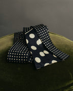 "Jean Paul Gaultier Paris" 90's-00's Graphic dotted silk neck scarf