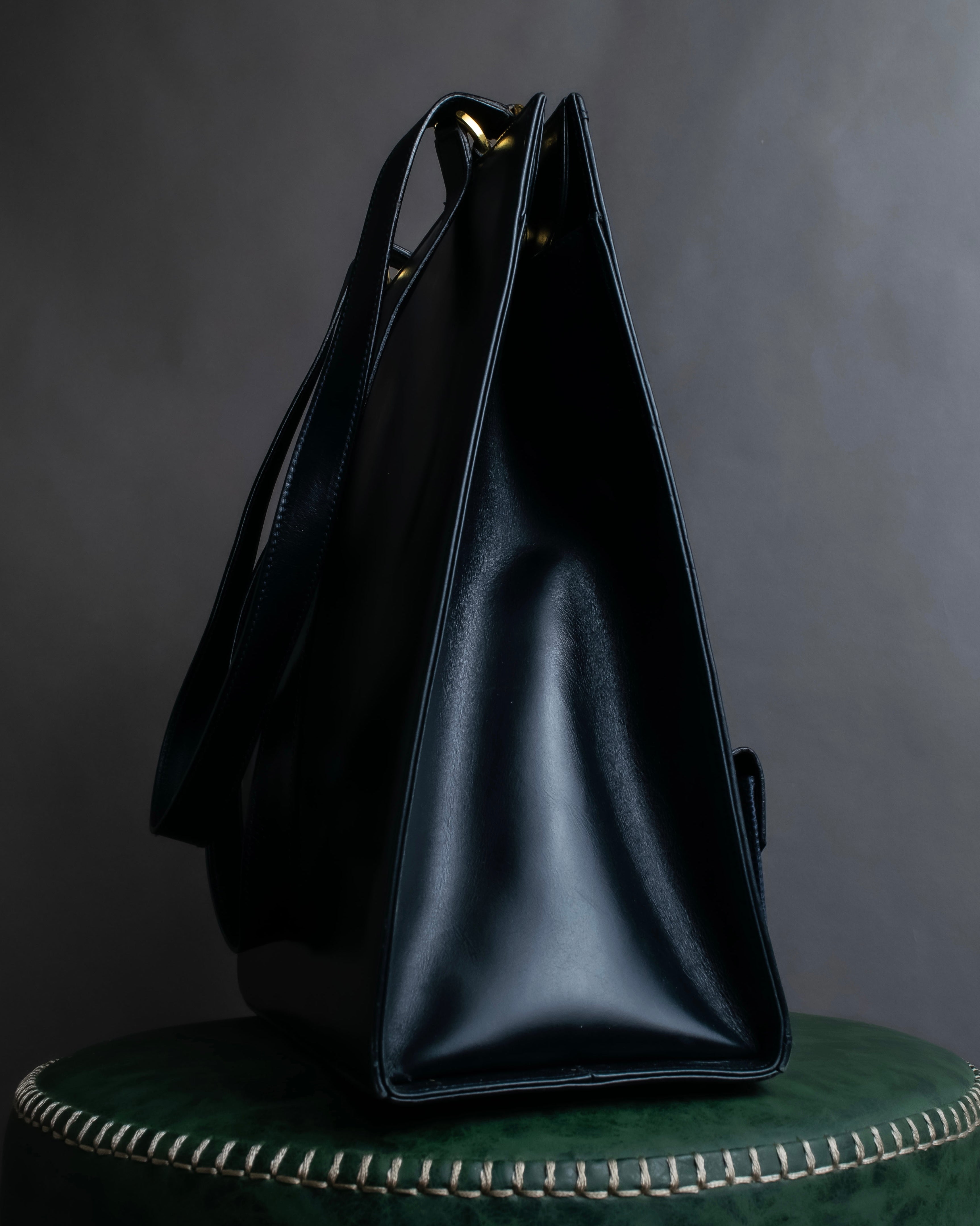 "Salvatore Ferragamo" Pocket detail leather combination tote bag