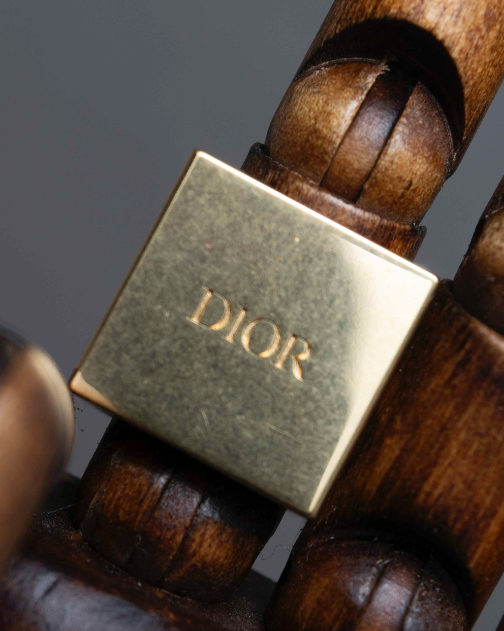 "Dior" Resin abstract pattern top gold ring