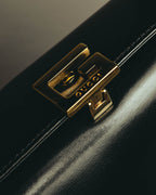 "GUCCI" 90's Structured leather top handle handbag