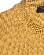 PRADA/ Classic Chunky Knit Crew Neck Sweater Mustard Yellow
