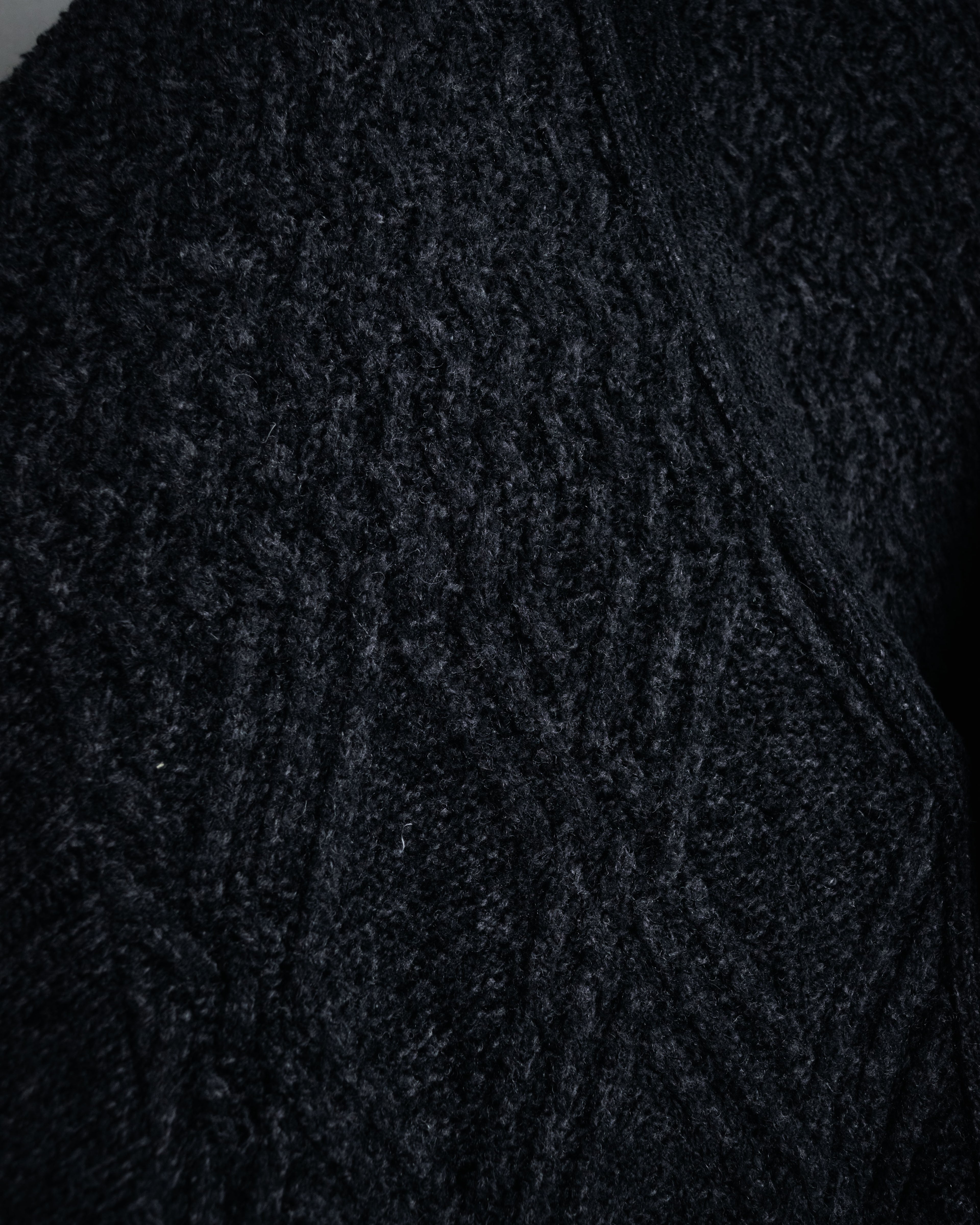 “Yves Saint Laurent” 90’s Textured diamond pattern cardigan