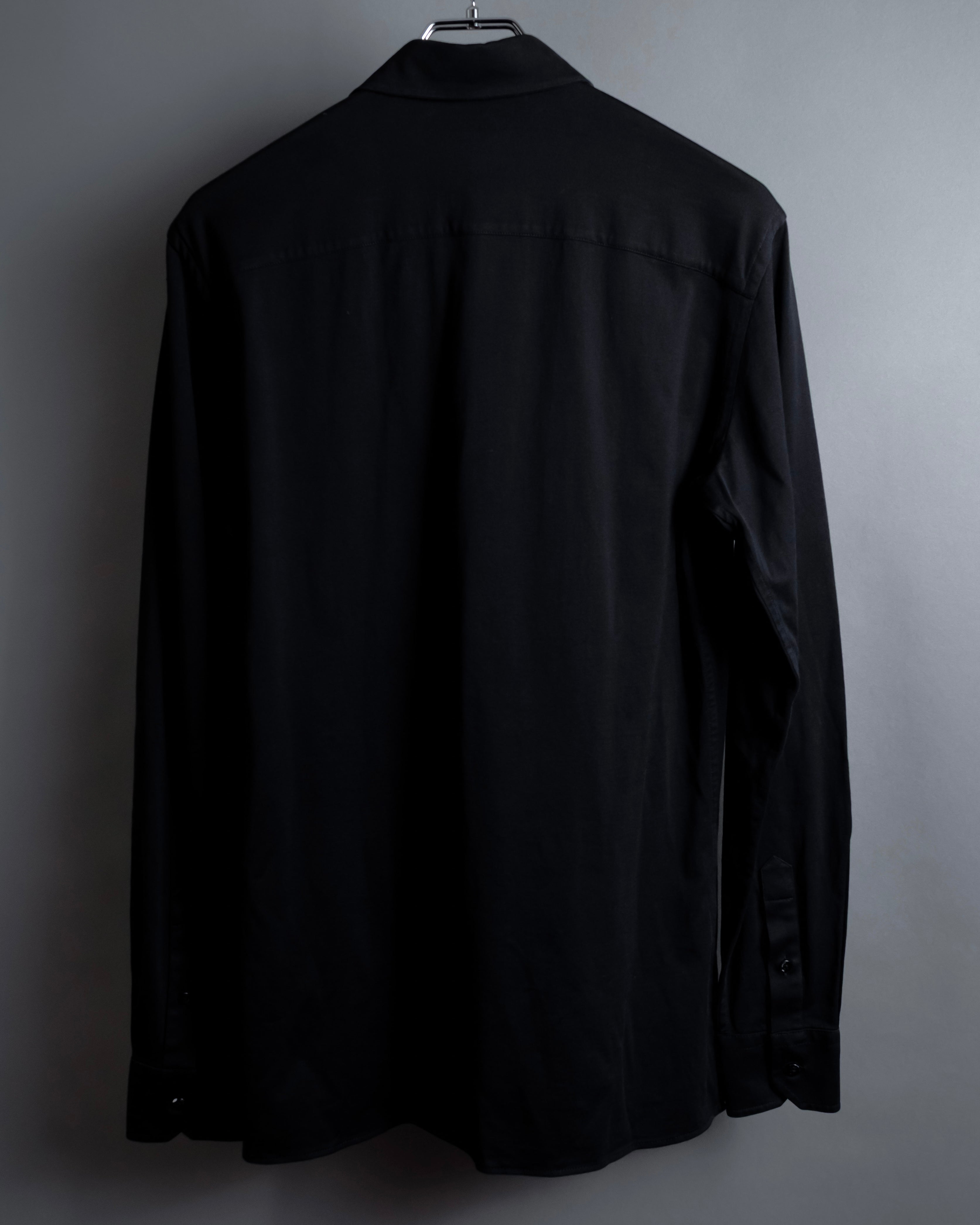 "FENDI" Pick stitch design fly front shirt
