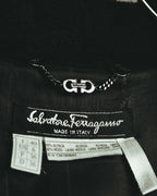 -SPECIAL- "Salvatore Ferragamo" 90's-00's Alpaca wool oversized shawl collar long coat