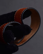 "LOEWE" Anagram logo engraved leather bracelet