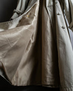 "MARILYN DE PEREL" Covered button detail Ivory feminine trench coat