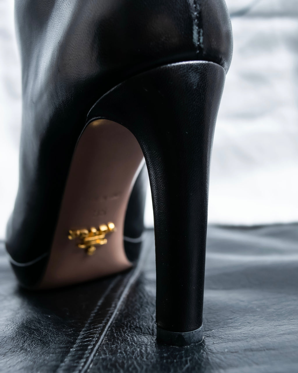 "PRADA" Shirred mode stylelong boots