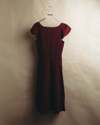 “BOTTEGA VENETA” 10’s Sculptural flutter sleeve wool dress