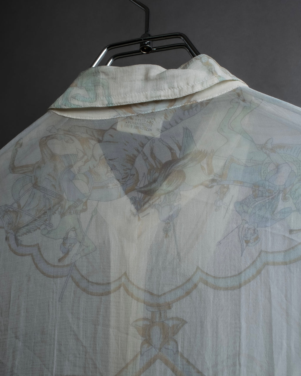 "HERMES" Margiela period abstract pattern shirt