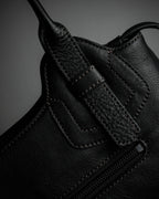 "Mila Schön" Horizontal minimalist metal fittings leather one-handle bag