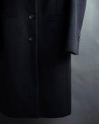 "GUCCI" Michele period linear silhouette wool chester coat