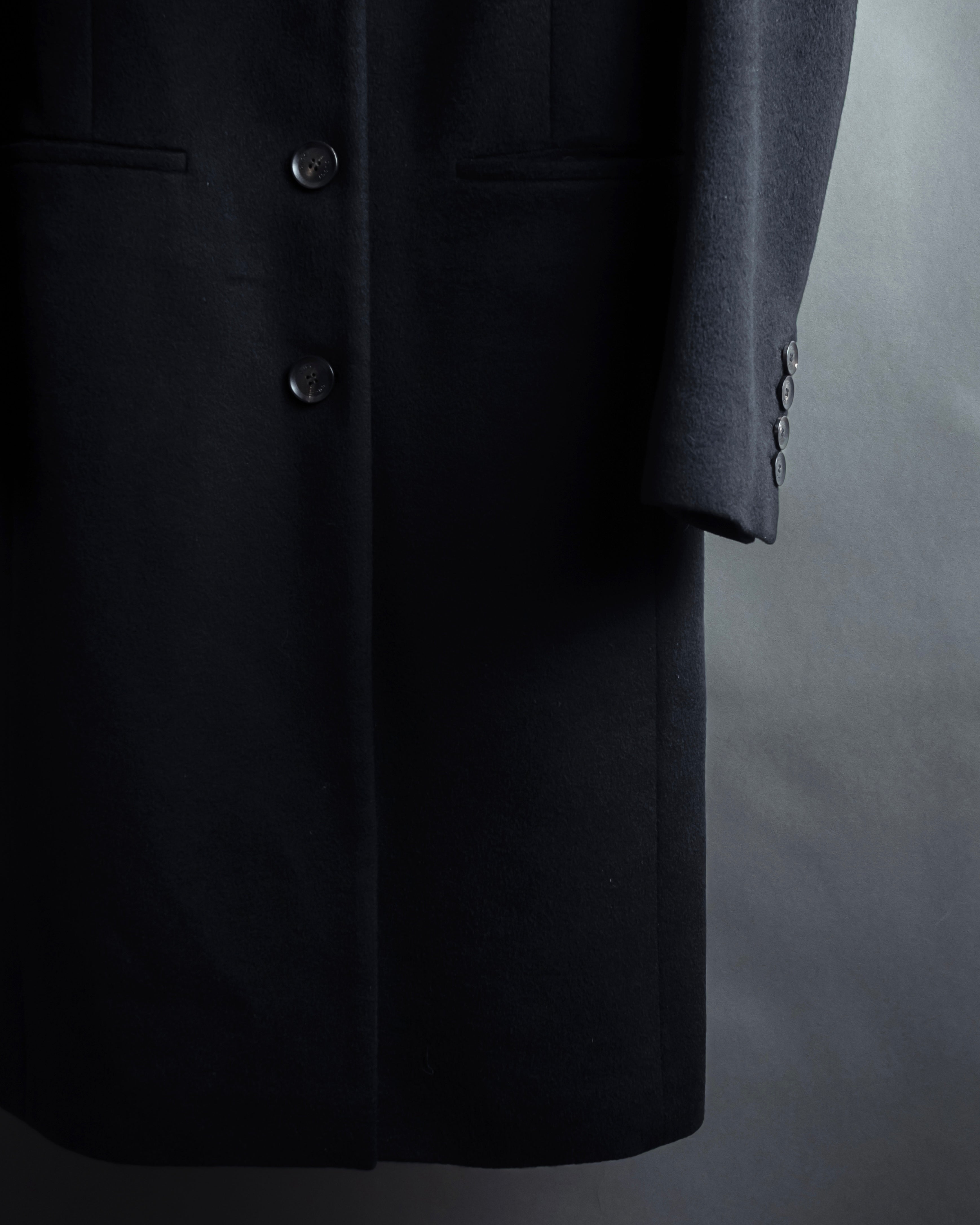 "GUCCI" Michele period linear silhouette wool chester coat