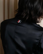 "THOM BROWNE" Shiny long hidden button shirt