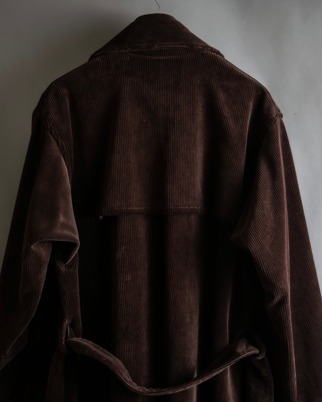 "Barbour" Wide ribbed corduroy maxi-length trench coat