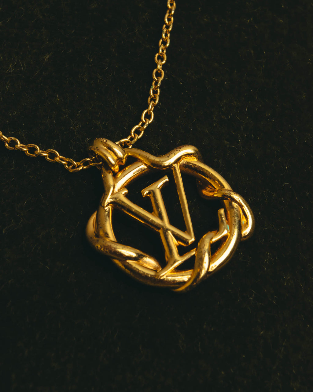 "Louis Vuitton" 2010's Gold-tone chain necklace