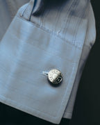 "Hermès" Vintage subtly woven cotton dress shirt