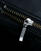 "JEAN PAUL GAULTIER" Logo engraved clasp frame 2way leather bag
