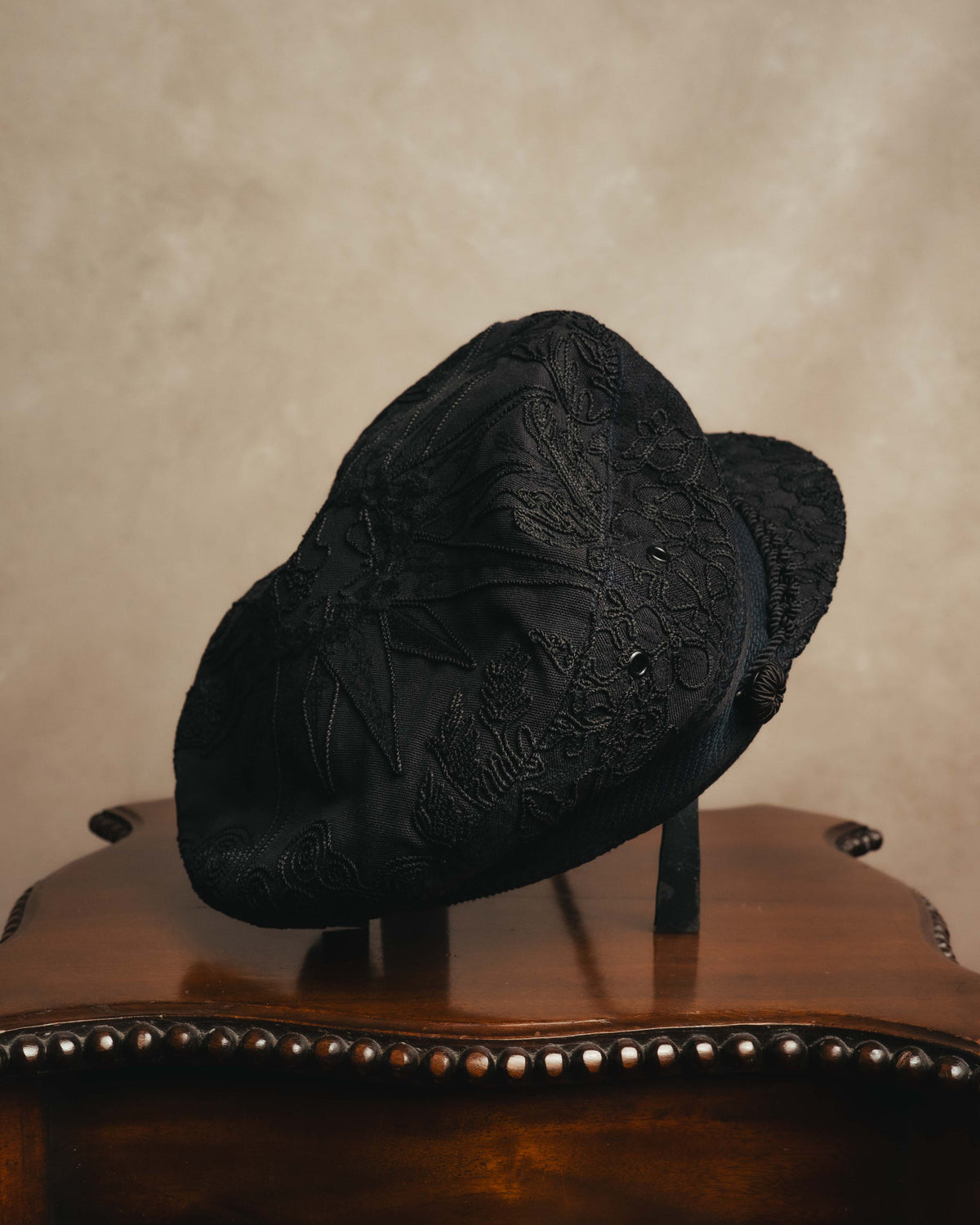 -SPECIAL- "Christian Dior" 20's Intricately embroidered botanical sailor cap