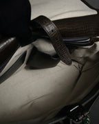 "DOLCE & GABBANA" 00’s-10’s Grained leather canvas-lined satchel bag