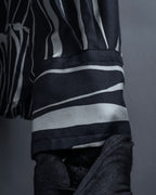 "GUCCI" Handwritten calligraphy pattern silk shirt