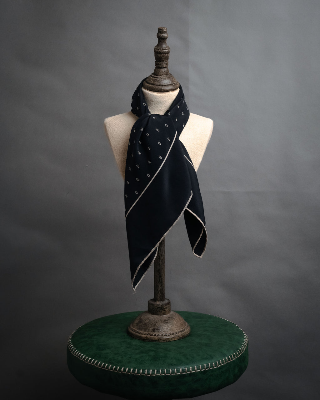 “Christian Dior” 90’s CD monogram silk scarf
