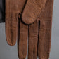 Vintage genuine leather camel brown gloves